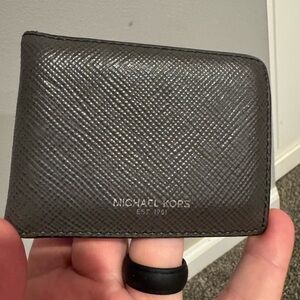 Michael Kors Dark Gray Leather Card Holder